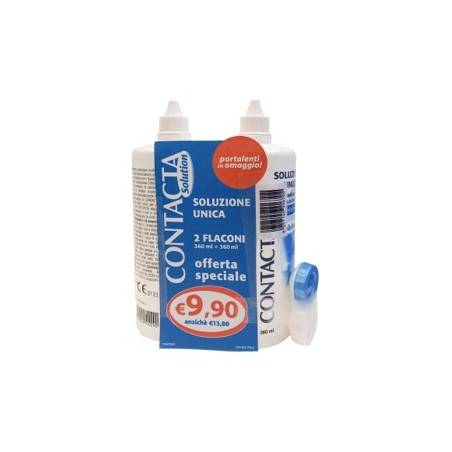 Fidia Farmaceutici Contacta Soluzione 2 Flaconi Da 360 Ml + Portalenti In Omaggio Fidia Farmaceutici Contacta Soluzione 2 Flaconi Da 360 Ml + Portalenti In Omaggio