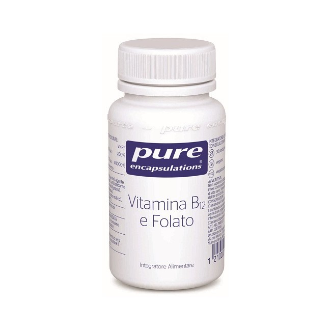 Nestlè Pure Encapsulations Vitamina B12 E Folato 30 Pastiglie Nestlè Pure Encapsulations Vitamina B12 E Folato 30 Pastiglie
