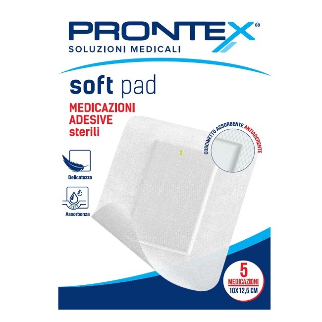 Safety Medicazione Adesiva Sterile Prontex Soft Pad 10x12,5 Cm 5 Pezzi Safety Medicazione Adesiva Sterile Prontex Soft Pad 10x12,5 Cm 5 Pezzi