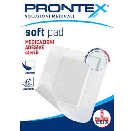 Safety Medicazione Adesiva Sterile Prontex Soft Pad 10x12,5 Cm 5 Pezzi Safety Medicazione Adesiva Sterile Prontex Soft Pad 10x12,5 Cm 5 Pezzi