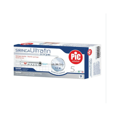 Pic Siringa Ultrafin 5 Ml Gauge 23 1/4 10 Pezzi Pic Siringa Ultrafin 5 Ml Gauge 23 1/4 10 Pezzi
