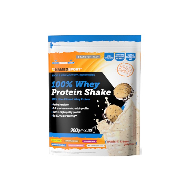 Named 100% Whey Protein Shake Cookies & Cream 900 G Named 100% Whey Protein Shake Cookies & Cream 900 G