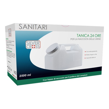 Comifar Contenitore Per Urina Sterile Silver Cross 24 Ore Capienza 2500 Ml