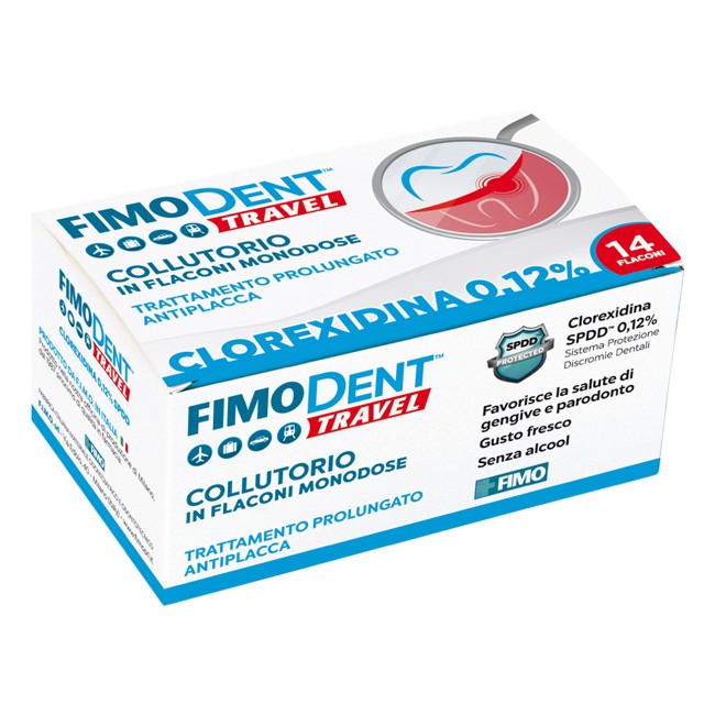Fimodent Travel Collutorio Clorexidina Spdd 0,12% 14 Flaconcini Monodose 10 Ml Fimodent Travel Collutorio Clorexidina Spdd 0,12% 14 Flaconcini Monodose 10 Ml