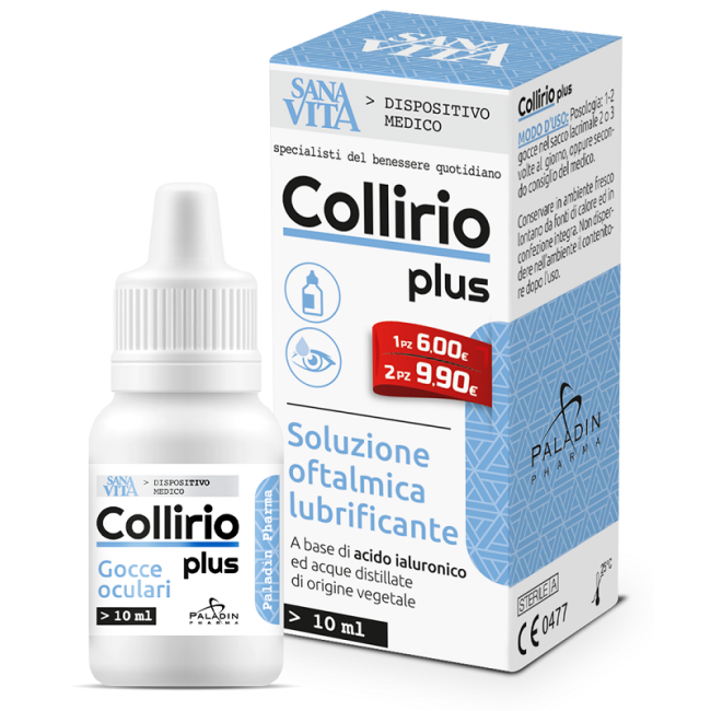 Paladin Pharma Gocce Oculari Sanavita Collirio Plus Acido Ialuronico10 Ml Paladin Pharma Gocce Oculari Sanavita Collirio Plus Acido Ialuronico10 Ml