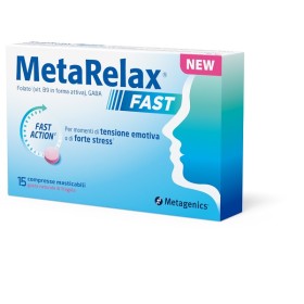 Metagenics Metarelax Fast 15 Compresse Masticabili Gusto Naturale Di Fragola Senza Glutine Senza Lattosio Con Edulcoranti