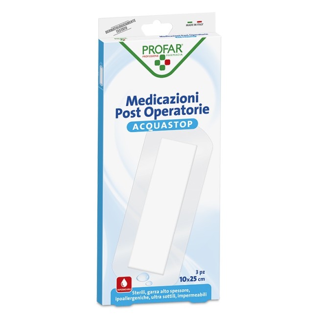 Federfarma.co Acquastop Medicazione Post Operatoria Profar Med 10x25 Cm 3 Pezzi Federfarma.co Acquastop Medicazione Post Operatoria Profar Med 10x25 Cm 3 Pezzi