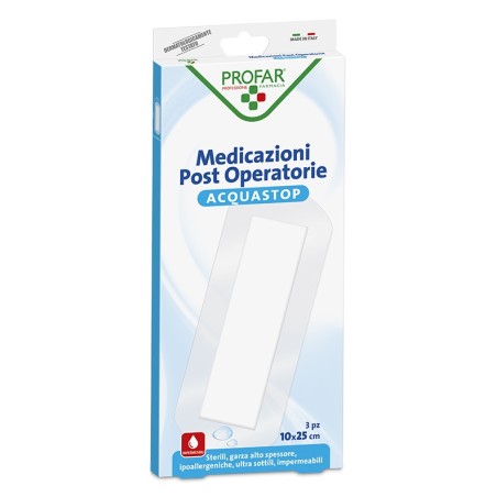 Federfarma.co Acquastop Medicazione Post Operatoria Profar Med 10x25 Cm 3 Pezzi Federfarma.co Acquastop Medicazione Post Operatoria Profar Med 10x25 Cm 3 Pezzi