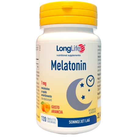 Longlife Melatonin 1 Mg Gusto Arancia 120 Tavolette Sublinguali Longlife Melatonin 1 Mg Gusto Arancia 120 Tavolette Sublinguali