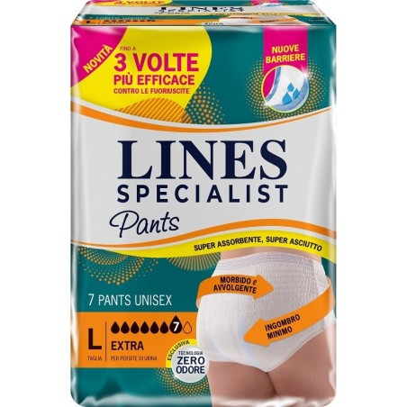 Fater Pannolone Per Incontinenza Lines Specialist Pants Extra Unisex L 7 Pezzi