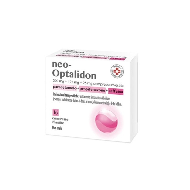 Neo-Optalidon 200mg+125mg+25mg  8 Compresse Rivestite