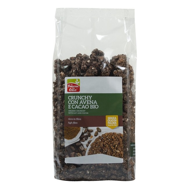 La Finestra Sul Cielo Fsc Crunchy Con Avena E Cacao Bio Ad Alto Contenuto Di Fibre Con Olio Di Girasole Senza Olio Di Palma 375 