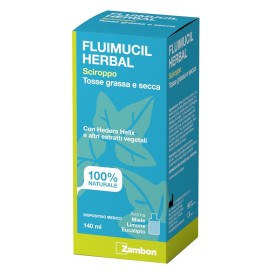 Zambon Fluimucil Herbal Sciroppo Tosse Grassa E Secca 140 Ml Aroma Miele Limone Eucalipto Senza Glutine Senza Lattosio