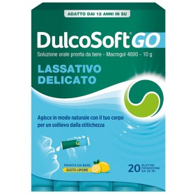 Opella Healthcare Dulcosoft Go 20 Bustine Da 20 Ml Gusto Limone Senza Zucchero Senza Glutine Senza Lattosio