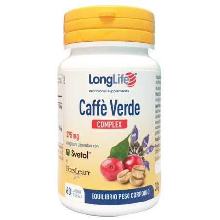 Longlife Caffe' Verde Complex 60 Capsule Vegetali 0,5 G Senza Glutine Longlife Caffe' Verde Complex 60 Capsule Vegetali 0,5 G Senza Glutine
