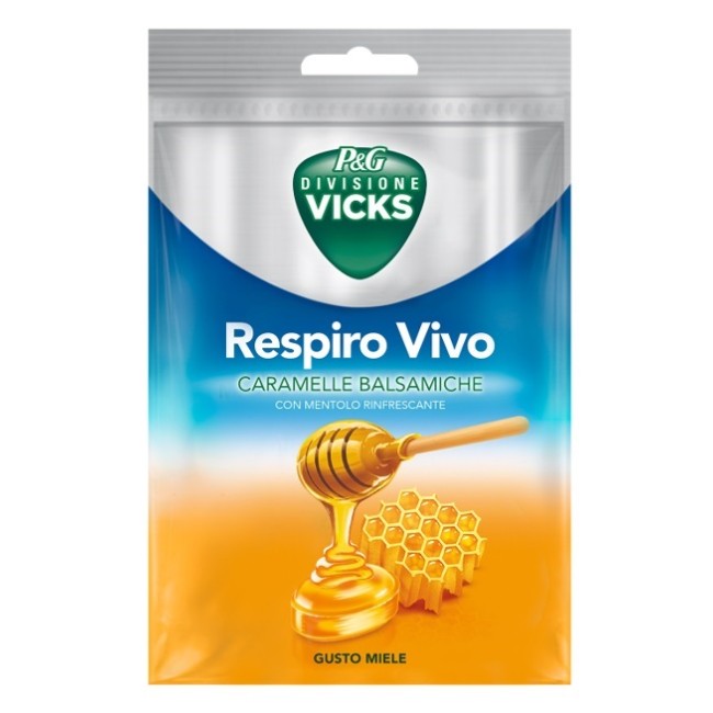 Procter & Gamble Vicks Respiro Vivo Caramelle Balsamiche Miele 72 G Con Edulcoranti Procter & Gamble Vicks Respiro Vivo Caramelle Balsamiche Miele 72 G Con Edulcoranti