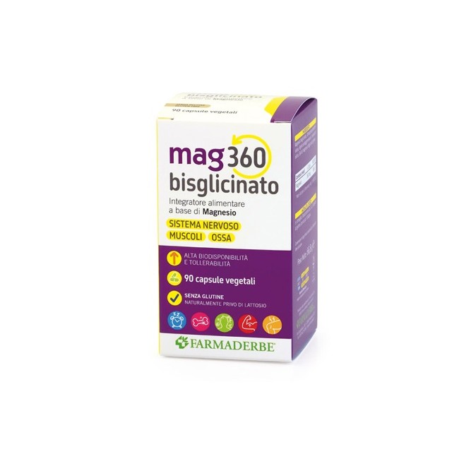 Farmaderbe Mag 360 Bisglicinato 90 Capsule Farmaderbe Mag 360 Bisglicinato 90 Capsule