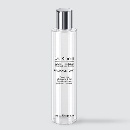 Dr. Kleein Radiance Tonic, tonico viso idratante con bacche di Goji e complessi botanici, flacone da 210 ml. Dr. Kleein Radiance Tonic, tonico viso idratante con bacche di Goji e complessi botanici, flacone da 210 ml.