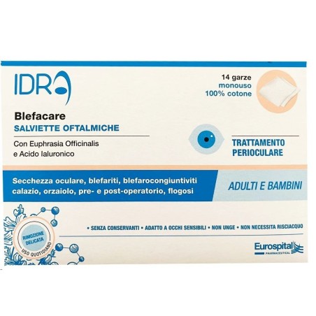 Eurospital Garza Oftalmica Idra Blefacare Monouso 14 Pezzi Con Acido Ialuronico Eurospital Garza Oftalmica Idra Blefacare Monouso 14 Pezzi Con Acido Ialuronico