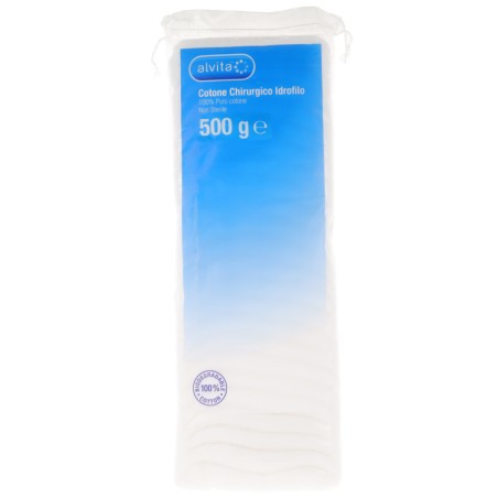 Alliance Healthcare Cotone Chirurgico Idrofilo Alvita 100% Puro Cotone 500 G
