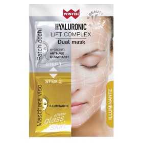Gdp - General Dietet. Pharma Winter Hyaluronic Lift Complex Dual Mask Illuminante Patch Occhi Hydrogel + Maschera Viso Glass Ski