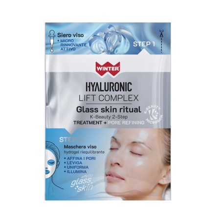 Gdp - General Dietet. Pharma Winter Hyaluronic Lift Complex Glass Skin Ritual Siero Viso 2 Ml + Maschera Viso Hydrogel