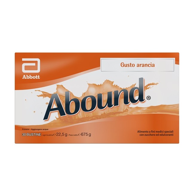 Abbott Abound Arancia 30 Bustine Da 22,5 G Con Zucchero Ed Edulcoranti Senza Glutine