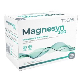 Tocas Magnesyn 300 30 Bustine 6 G Con Edulcorante Senza Glutine Senza Zucchero
