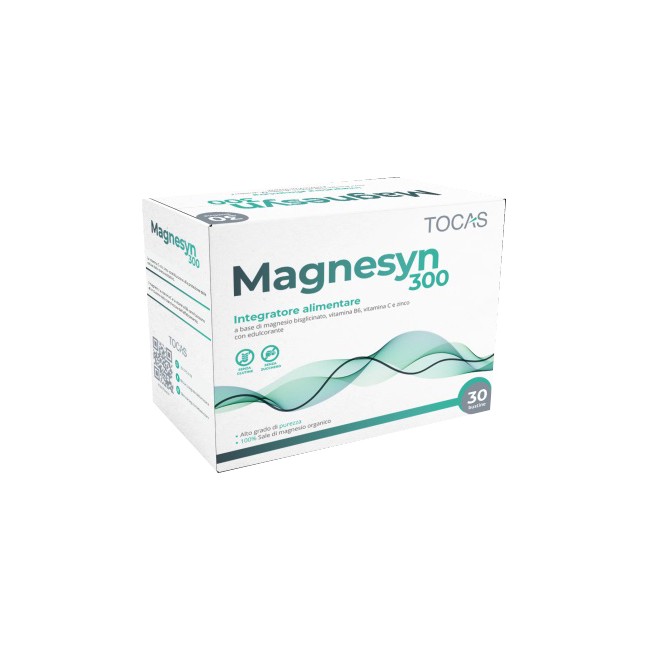 Tocas Magnesyn 300 30 Bustine 6 G Con Edulcorante Senza Glutine Senza Zucchero