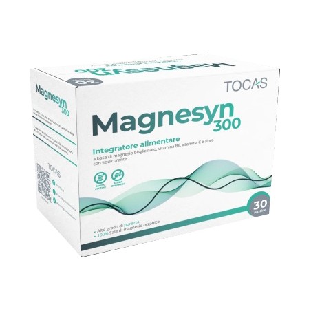 Tocas Magnesyn 300 30 Bustine 6 G Con Edulcorante Senza Glutine Senza Zucchero