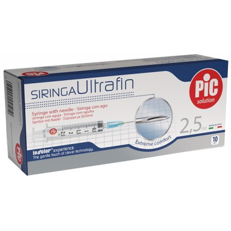 Pic Siringa Ultrafin 2,5 Ml Gauge 23 1/4 10 Pezzi Pic Siringa Ultrafin 2,5 Ml Gauge 23 1/4 10 Pezzi