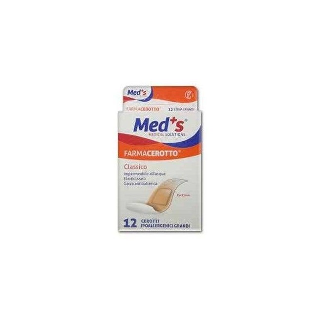 Farmac-zabban Cerotto Meds Strip Poliuretano Ipoallergenico Classico Grande 12 Pezzi