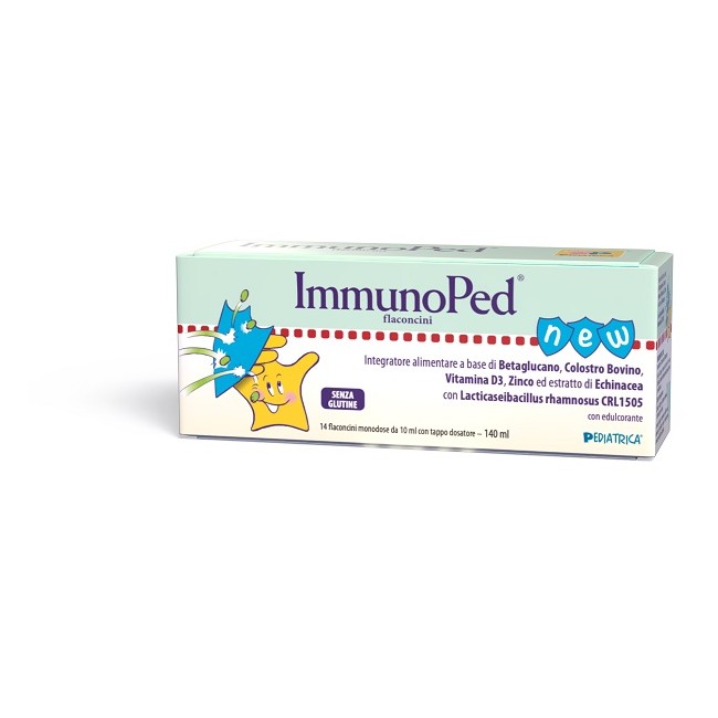 Pediatrica Immunoped Flaconcini 14 Flaconcini Monodose Da 10 Ml Con Edulcorante Senza Glutine Pediatrica Immunoped Flaconcini 14 Flaconcini Monodose Da 10 Ml Con Edulcorante Senza Glutine