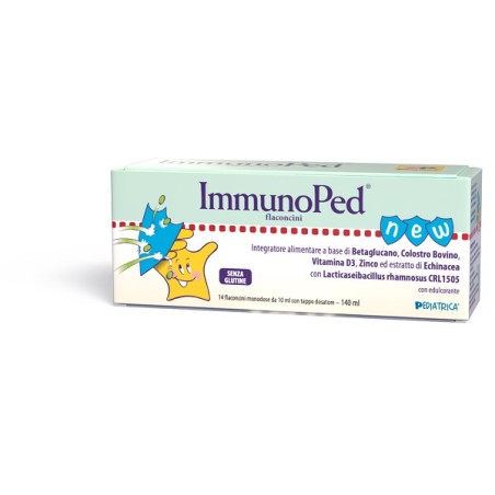 Pediatrica Immunoped Flaconcini 14 Flaconcini Monodose Da 10 Ml Con Edulcorante Senza Glutine Pediatrica Immunoped Flaconcini 14 Flaconcini Monodose Da 10 Ml Con Edulcorante Senza Glutine