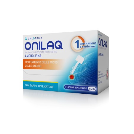 Onilaq 5% Smalto medicato per unghie antimicotico 2,5 ml Onilaq 5% Smalto medicato per unghie antimicotico 2,5 ml