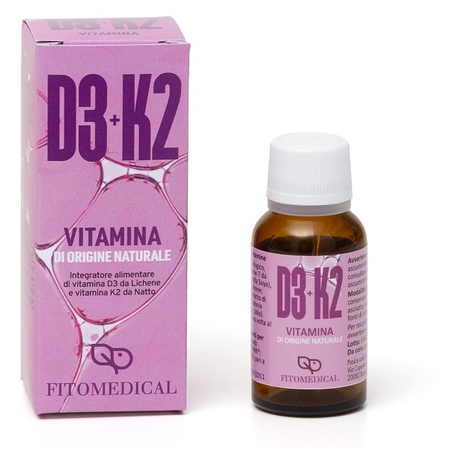 Fitomedical Vitamina D3+k2 Naturale 20 Ml Fitomedical Vitamina D3+k2 Naturale 20 Ml