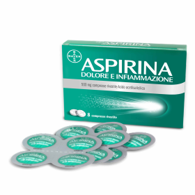 Aspirina Dolore e Infiammazione 500mg 8 Compresse Rivestite