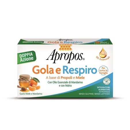 Apropos Gola Junior integratore per la gola miele e mandarino 16 pastiglie