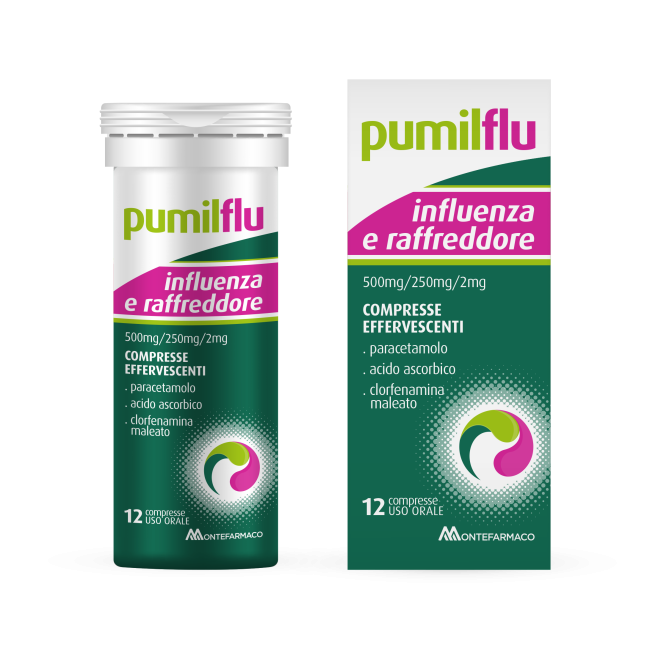 Aesculapius Pumilflu Influenza E Raffreddore 500 Mg/250 Mg/2 Mg Compresse Effervescenti Paracetamolo, Acido Ascorbico, Clorfenam Aesculapius Pumilflu Influenza E Raffreddore 500 Mg/250 Mg/2 Mg Compresse Effervescenti Paracetamolo, Acido Ascorbico, Clorfenam