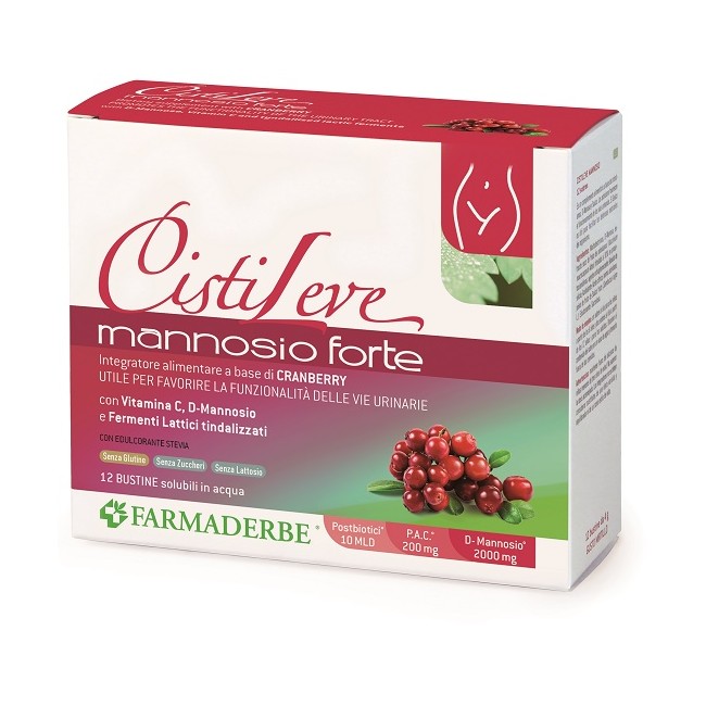 Farmaderbe Cistileve Mannosio Forte 12 Bustine Da 3 G Farmaderbe Cistileve Mannosio Forte 12 Bustine Da 3 G
