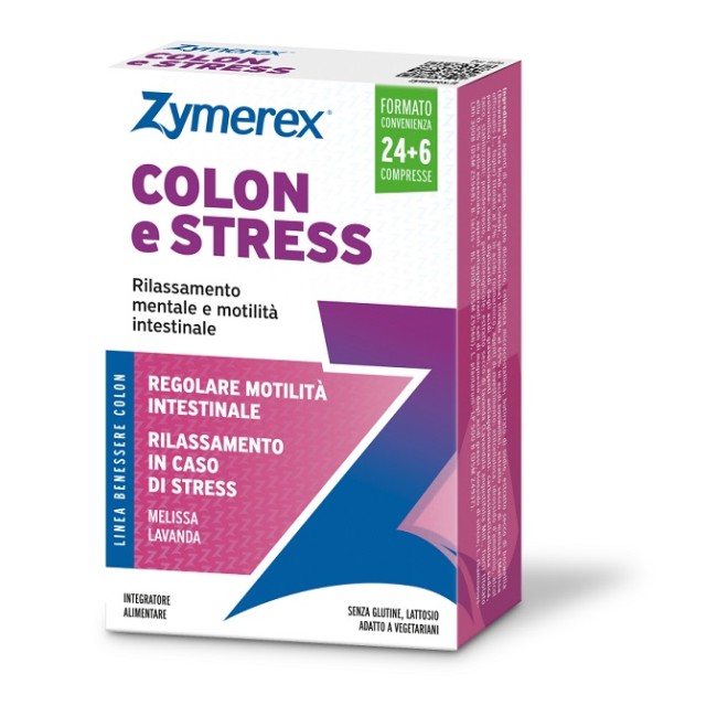 Wilco Farma Zymerex Colon E Stress 30 Compresse Senza Glutine Senza Lattosio