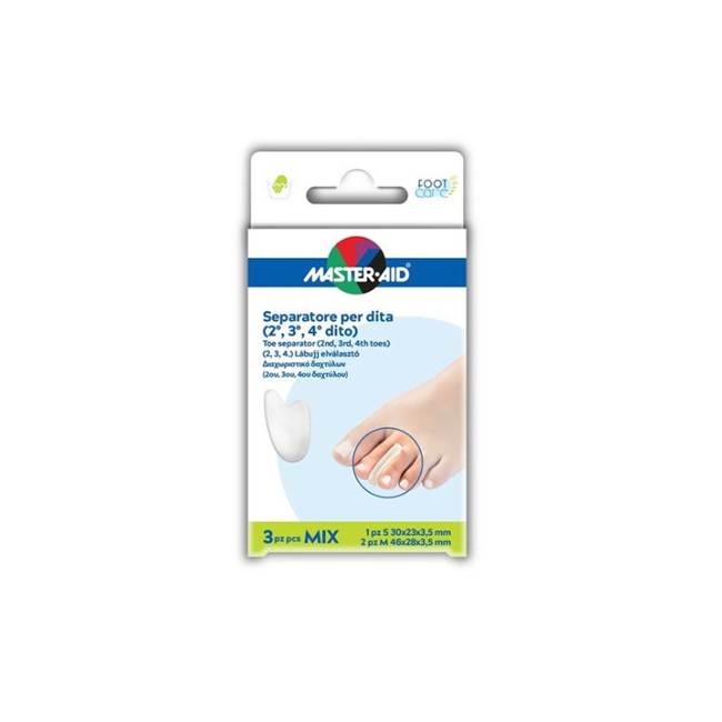 Pietrasanta Pharma Separatore Dita In Gel Master-aid Footcare Mix 1 Small + 2 Medium C9