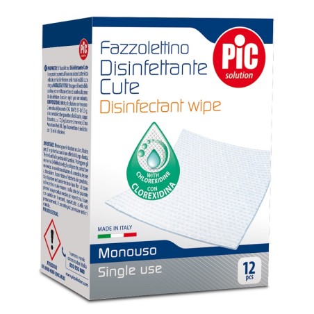 Pic Solution Fazzolettino Disinfettante Cute 12 Pezzi