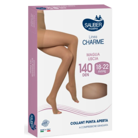 Sauber Linea Charme 140D Collant Punta Aperta Nero TG. 2