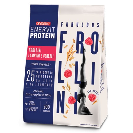 Enervit Protein Frollini ai Lamponi e Cereali 200 g Enervit Protein Frollini ai Lamponi e Cereali 200 g