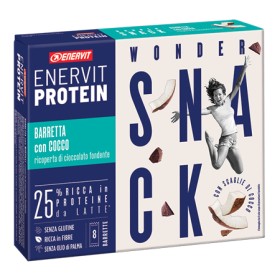 Enervit Protein Snack Cocco - Barretta Proteica da 27g (8 Barrette)