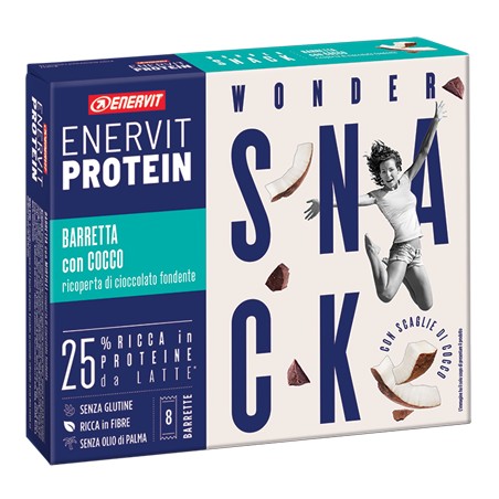 Enervit Protein Snack Cocco 8 Barrette 27g Enervit Protein Snack Cocco 8 Barrette 27g