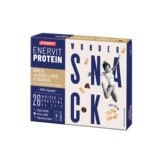 Enervit Protein Snack Creali Cioccolato Vegetale 8 Barrette 27g