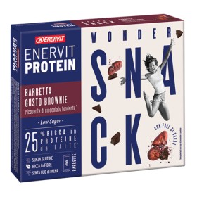 Enervit Protein Snack Brownie Low Sugar - 8 Barrette da 30g