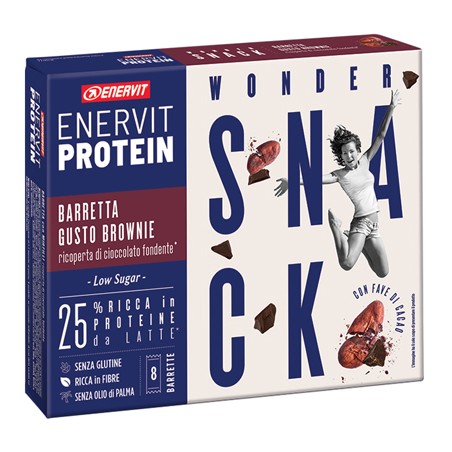 Enervit Protein Snack Brownie Low Sugar - 8 Barrette da 30g Enervit Protein Snack Brownie Low Sugar - 8 Barrette da 30g